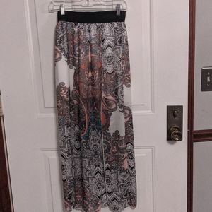 Long printed skirt